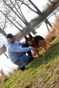 Caesar Blind German Shepard Halo